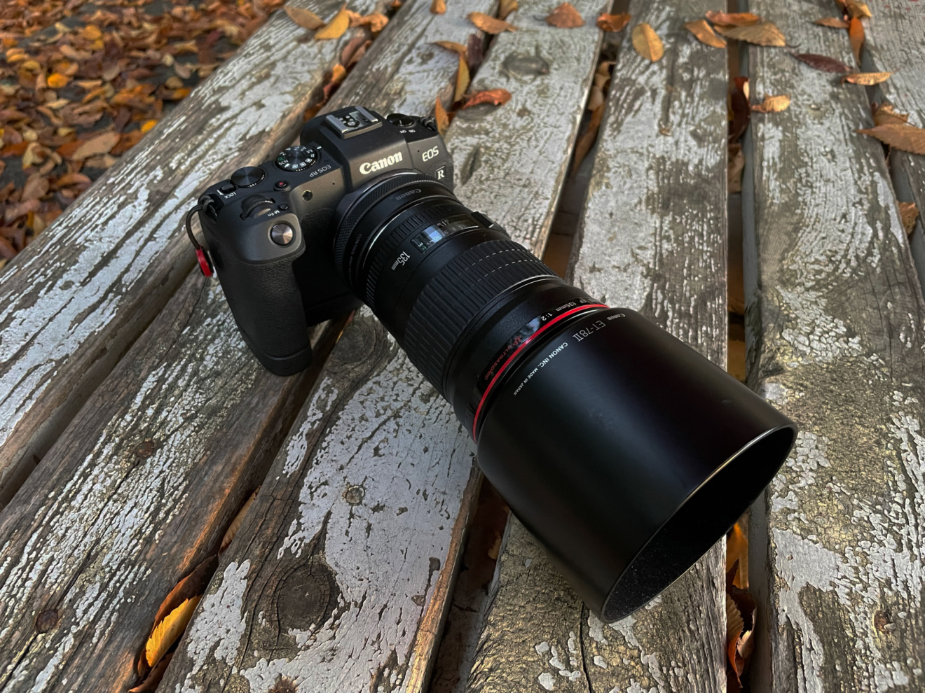 Canon EOS RP ＋ EG-E1 BK エクステンショングリップ ＋ CR-EF-EOSR コントロールリングマウントアダプター ＋ EF135mm F2L USM